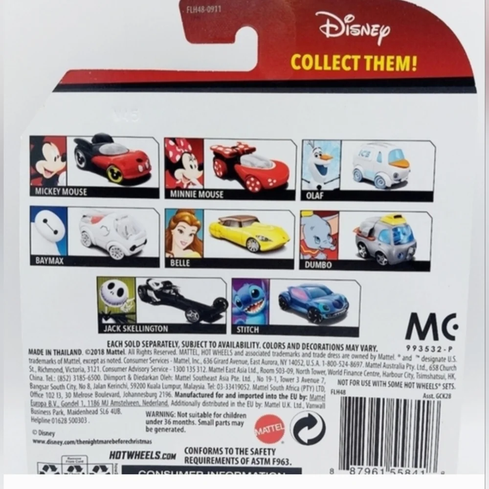 Hot Wheels Disney Jack Skellington Car 2019 Nightmare Before Christmas H2F